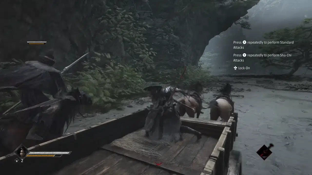 Soul attacking mounted pursuer during Reckless Pursuit carriage chase